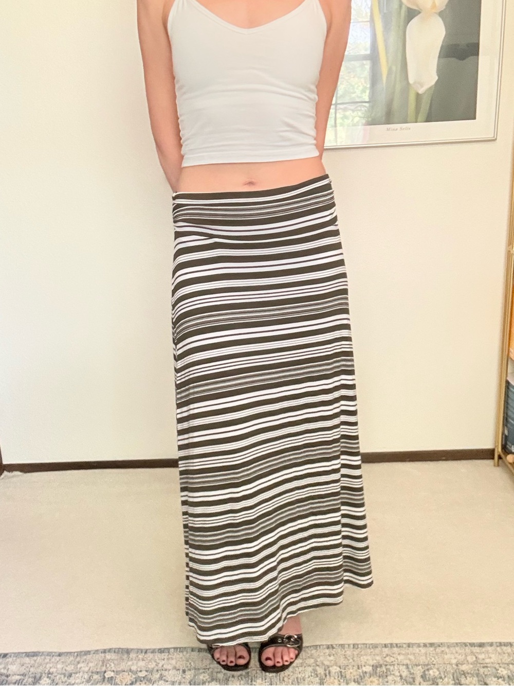 Merona Stretchy Striped Maxi Skirt Indie Boho